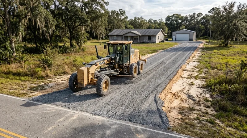 Gravel Driveway Installation & Grading Tampa